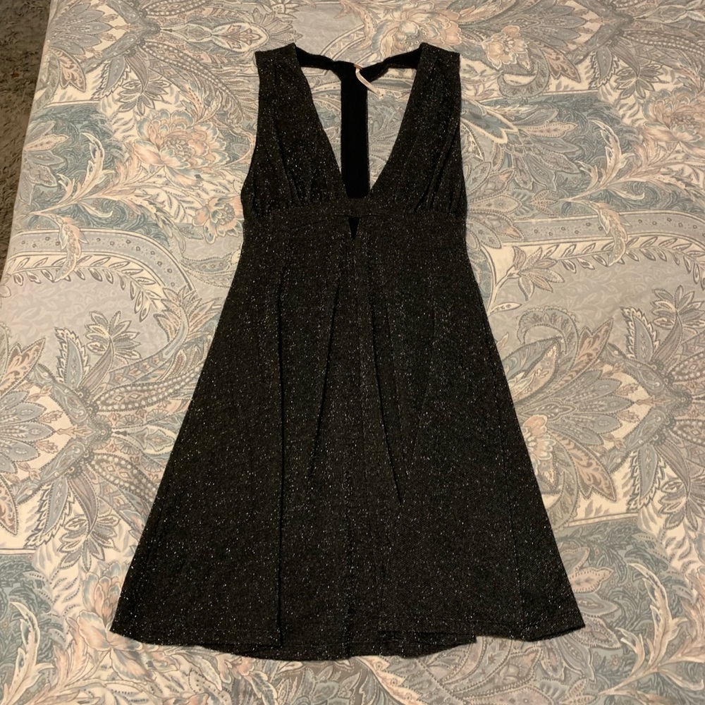 Free People Grey and silver mini dress
